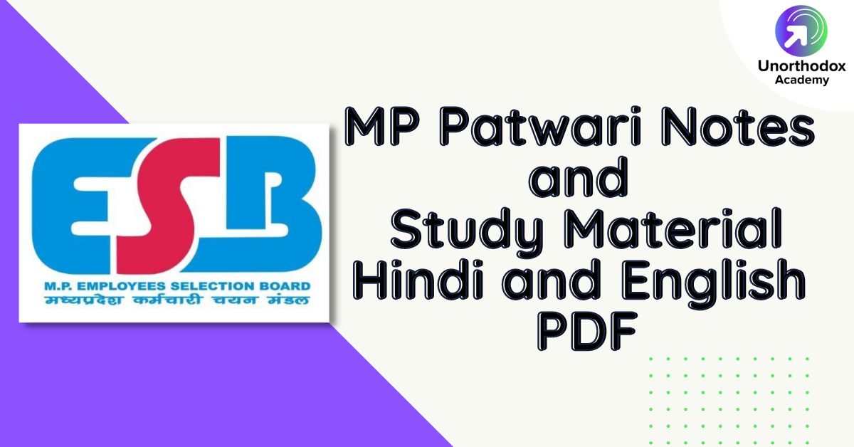 Mp Patwari Notes And Study Material Hindi And English Pdf Unorthodox