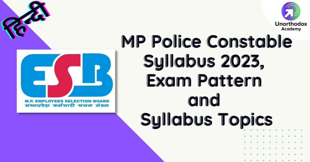 Mp Police Constable Syllabus Exam Pattern And Syllabus Topics