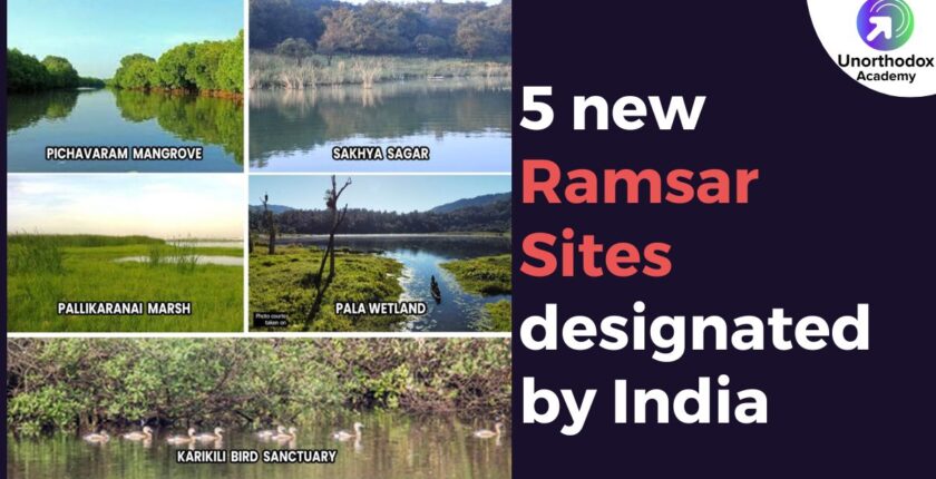 5 new Ramsar Sites designated by India