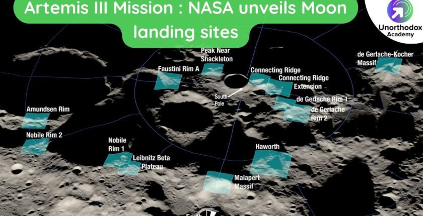 Artemis III Mission - NASA unveils Moon landing sites