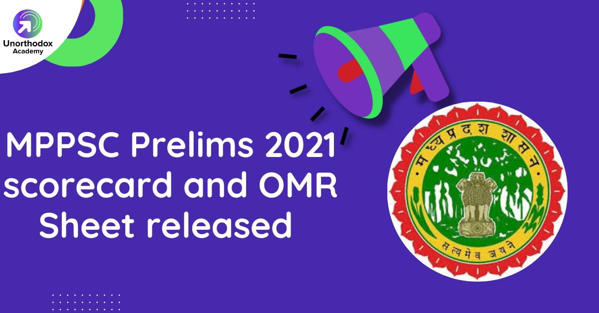 MPPSC PCS prelims scorecard 2021 released at mppsc.mp.gov.in