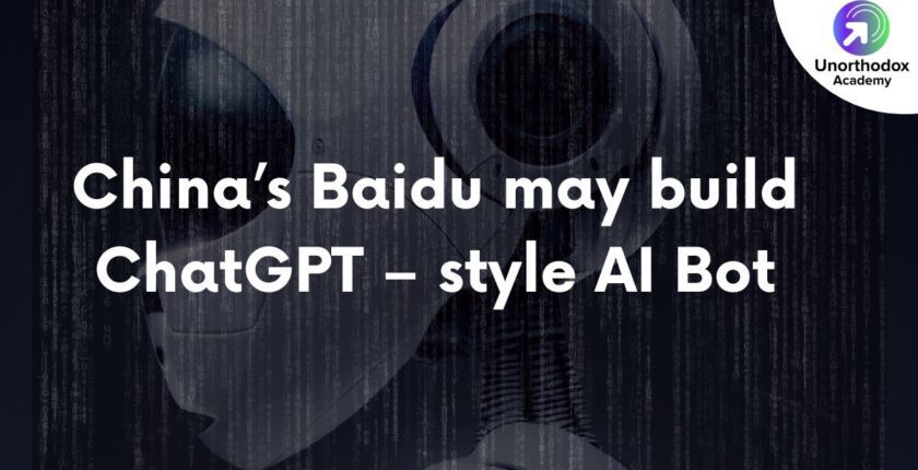 China’s Baidu may build ChatGPT – style AI Bot