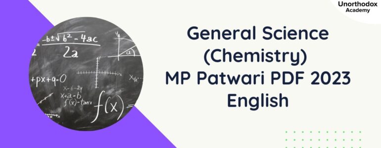 General Science (Chemistry) MP Patwari PDF 2023 English