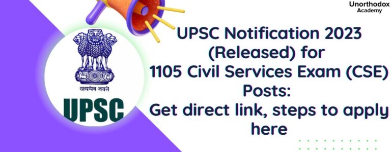 UPSC Notification 2023