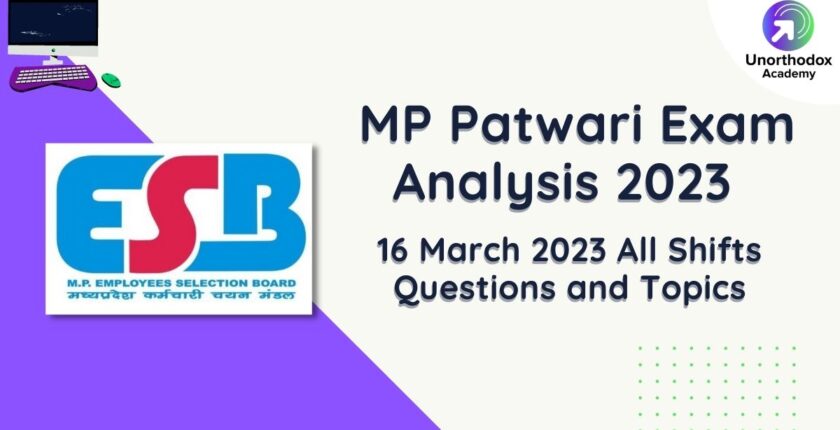 MP Patwari Exam Analysis 2023 16 March 2023