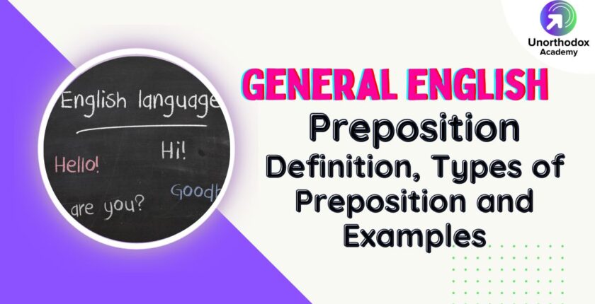 Preposition- Definition, Types of Preposition and Examples