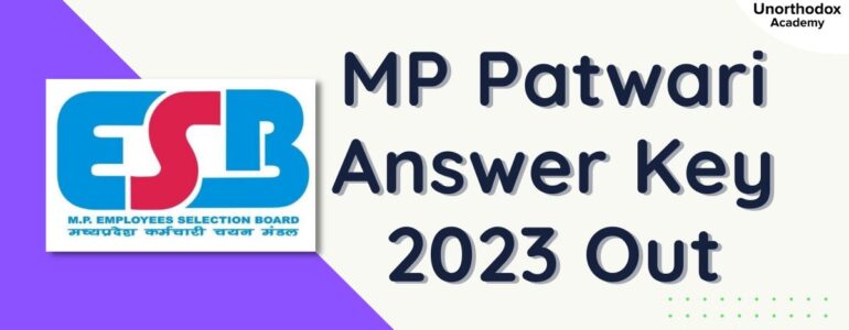MP Patwari Answer Key 2023 Out